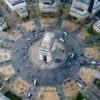 Arc de Triomphe Monument at the Center of the Roundabout